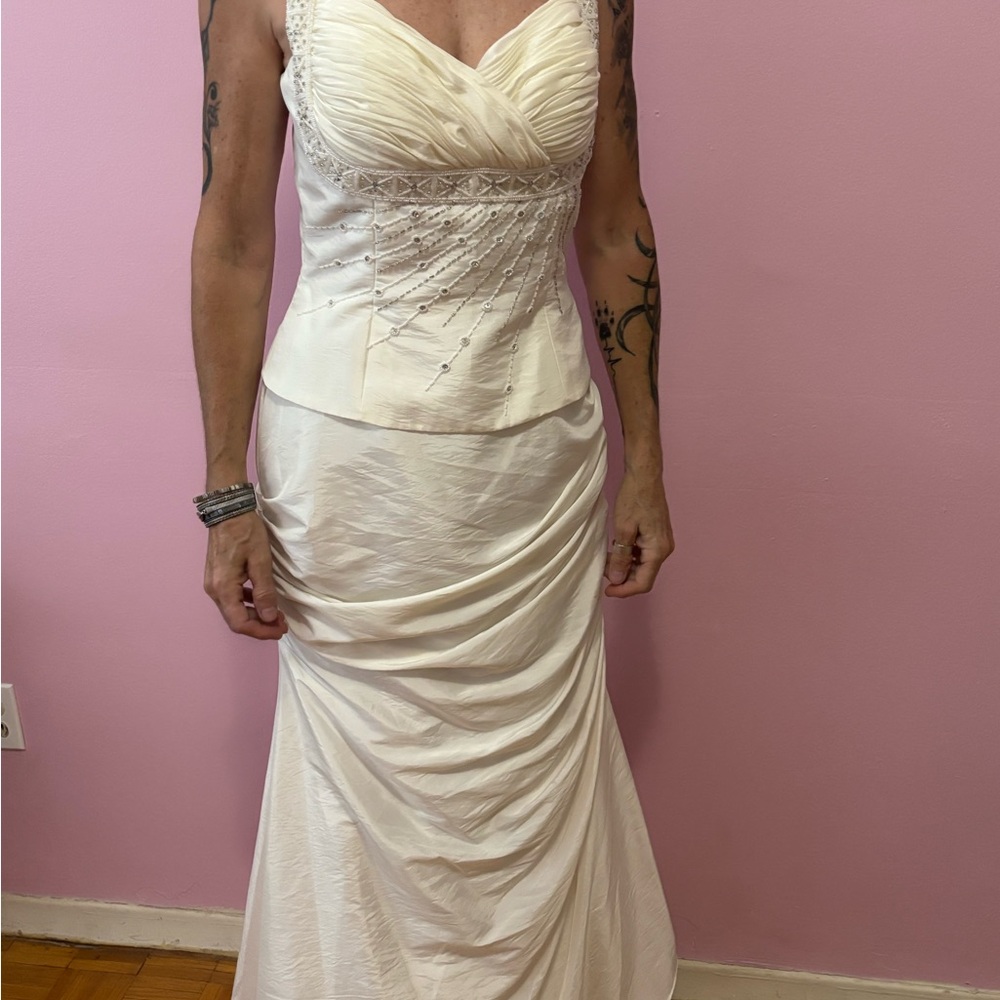 Fiesta Cream Ruched Wedding Dress